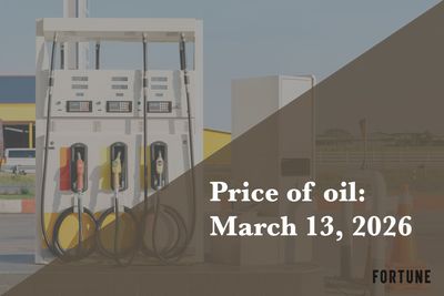 Current price of oil as of March 13, 2026
