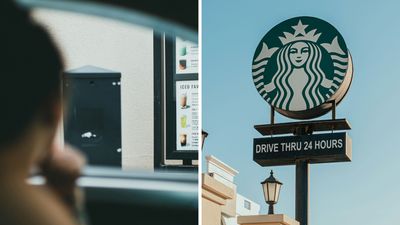 Starbucks customer pulls up to the drive-thru. Then the barista starts acting really weird through the intercom: ‘Bro they had to have lost a bet’
