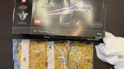 Star Wars fan sits down to unbox brand new Lego set, ends up with a bag of unwanted dinner instead