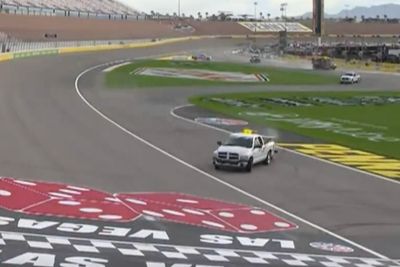 Watch this safety truck pull off an epic save during NASCAR session