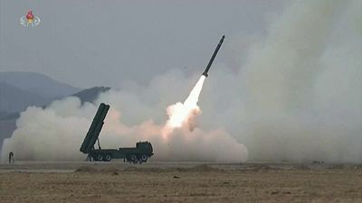North Korea conducts test of nuclear-capable rocket launchers