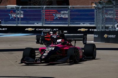 Max Taylor delivers late pass to capture first Indy NXT win in Arlington