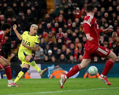 Richarlison rescues late point for Spurs at Liverpool to ease pressure on Tudor