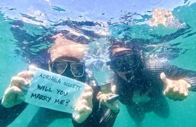 'In a sea full of fish, we caught each other': Metallica frontman James Hetfield proposes to girlfriend while snorkelling with sharks