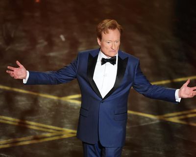 Conan O’Brien jokes about Ted Sarandos, Timothée Chalamet and ‘frightening times’ in Oscars monologue
