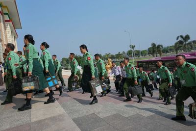 Myanmar’s parliament meets for first time in 5 years with military controlling most seats