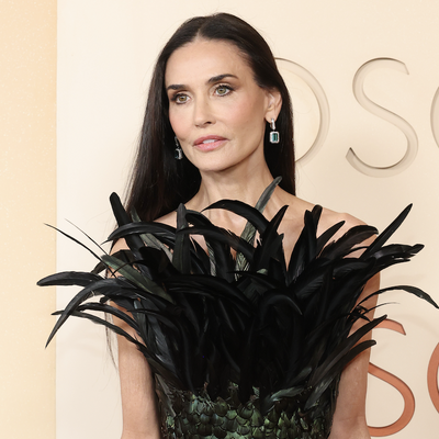Demi Moore's Feathered Gucci Dress Takes Flight on the 2026 Oscars Red Carpet