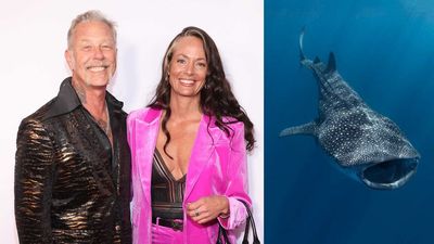 "In a sea full of fish, we caught each other." Metallica's James Hetfield proposes to partner Adriana Gillett underwater while swimming with whale sharks