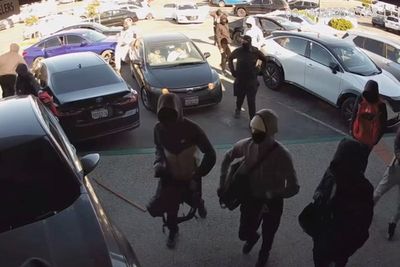 Huge gang of masked men raid California jewelry store and make off with $1.7m in just 70 seconds