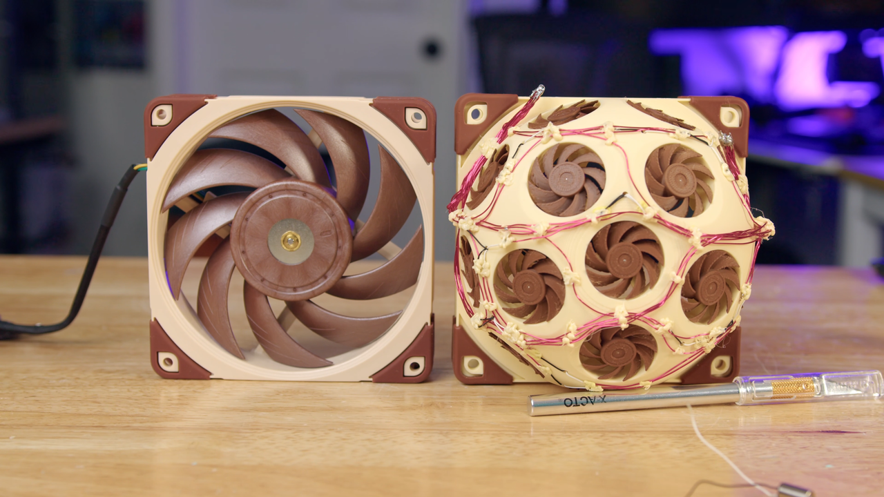 YouTuber replaces PC fan with 15 miniature fans in…