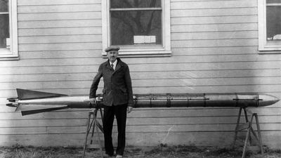 100 years after Robert Goddard's 1st liquid-fueled rocket launch, NASA is using the technology to send astronauts back to the moon