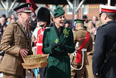 Kate pays special tribute to late Queen Elizabeth II as she greets Irish Guards on St Patrick’s Day