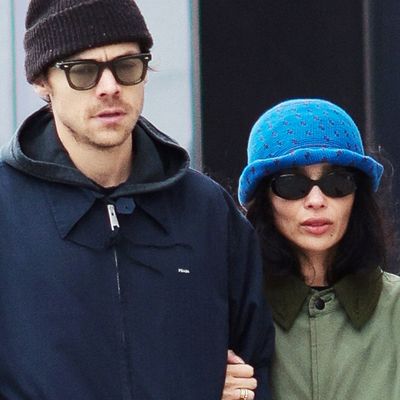 Zoë Kravitz and Harry Styles Put a Power-Couple Twist on the Barn Jacket Trend and Adidas Sambas Sneakers