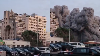 Watch: Israeli strike in Beirut reduces building to rubble in seconds