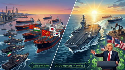 Choke on Strait of Hormuz hurts many nations, US is not one of them - in fact, it profits