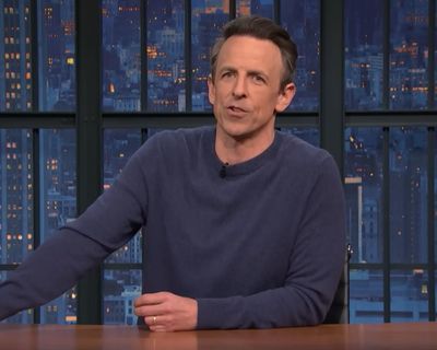 Seth Meyers on Trump’s Nato about-face: ‘This is just how Donald Trump does friendship’