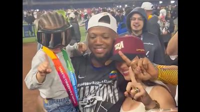 Ronald Acuña Jr. Shared a Sweet Moment With His Son After Venezuela's WBC Win