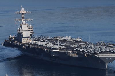 Trump’s biggest warship USS Gerald R Ford limps to Crete for repairs after huge fire