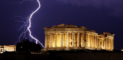 Where did the ancient Greeks and Romans think lightning came from? Hint: not just the gods