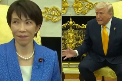 Japanese Prime Minister looks visibly uncomfortable as Trump cracks Pearl Harbor joke