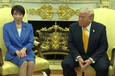 Watch moment Trump’s Pearl Harbour joke makes Japan PM sit back in seat