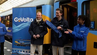 Watch: New €10 Amsterdam–Berlin train service by Govolta takes off