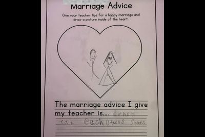 ‘Don’t eat each others snacks’: 2nd grade students’ advice for newlywed teacher goes viral