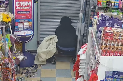 ‘Incredibly brave’ man traps armed robber inside shop he tried to raid