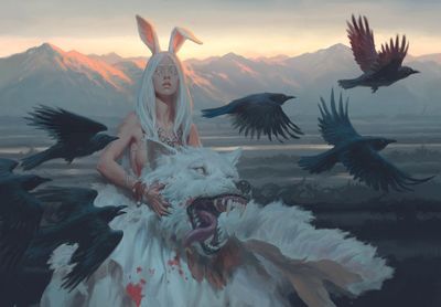 This Magic The Gathering artist blends fantasy and spiritual influences with strong female characters