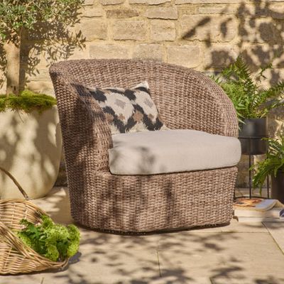 Swivel chairs are coming for your garden this year as Next releases one of the most stylish rattan outdoor swivels I’ve seen