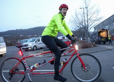 'I just kept bursting into tears' – radio presenter raises £4m for charity with tandem epic