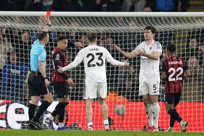 Harry Maguire’s England recall tempered by red card in Man Utd draw