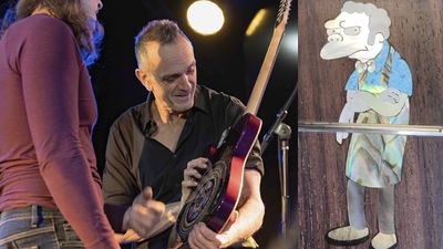 “It's exactly Bruce’s guitar to his specifications. He just made it purple in honor of Moe’s Tavern”: Simpsons icon Hank Azaria on his Springsteen tribute – and his custom Moe guitar from the Boss’ own builder