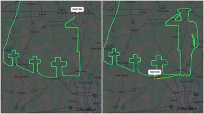 Watch: Pilot draws sky tribute for three Ohio guardsmen killed in refuelling plane crash in Iraq