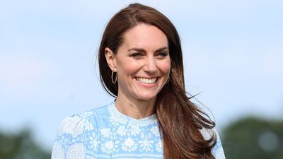 Cerulean blue is the trending colour Kate Middleton loves - and her pastel midi dress is the perfect staple for sunny spring