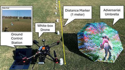 California scientists 'FlyTrap attack' on DJI drones demonstrated — patterned umbrellas lure autonomous drones close enough to be captured or even induced to crash