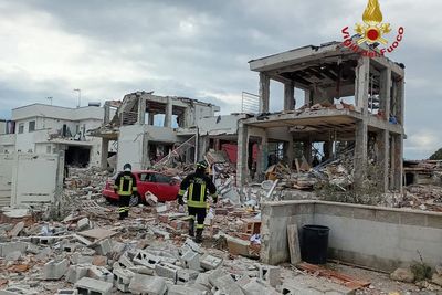 Three rushed to hospital after gas explosion tears through apartments in Rome