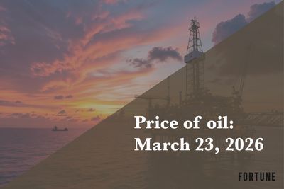 Current price of oil as of March 23, 2026