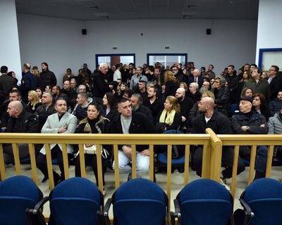 Chaos on first day of Greece train crash trial as relatives shout ‘shame on you’