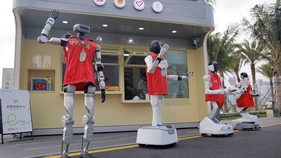 A glimpse of future cities? China opens first robot-run volunteer station in public park