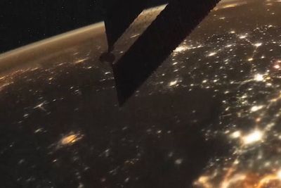 Russian missile strike on Kyiv from space captured by ISS