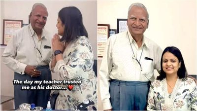 The teacher becomes her patient; the doctor shares a special moment in life