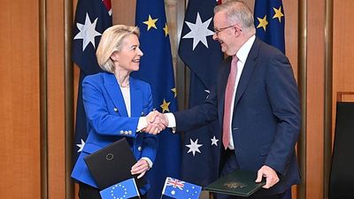 Von der Leyen clinches Australia trade deal