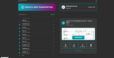Klang.io says Transcription Studio is the "world’s first" AI music tool that can transcribe multiple instruments simultaneously