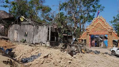 Only wreckage, no tourists: 1,000-year-old Hindu Shiva temple left damaged by Cambodia-Thailand clashes