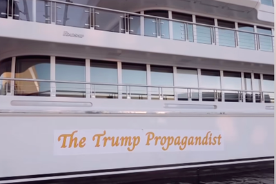 Activists ‘rename’ billionaire’s luxury yacht ‘The Trump Propagandist’
