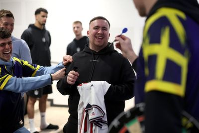Luke Littler hosts darts tournament for England squad ahead of pre-World Cup friendlies
