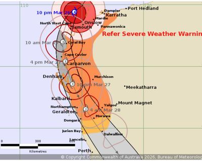 Tropical Cyclone Narelle forecast to pummel remote WA towns with wind gusts of up to 275km/h