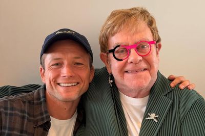 Elton John and Taron Egerton reunite for music icon's 79th birthday