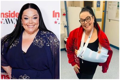 Lisa Riley rushed to hospital after ‘very bad fall’ leaves her needing surgery